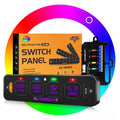 Auxbeam 4 Gang Slim RGB Switch Panel AS-R40 - Auto-Dimming 3 Modes