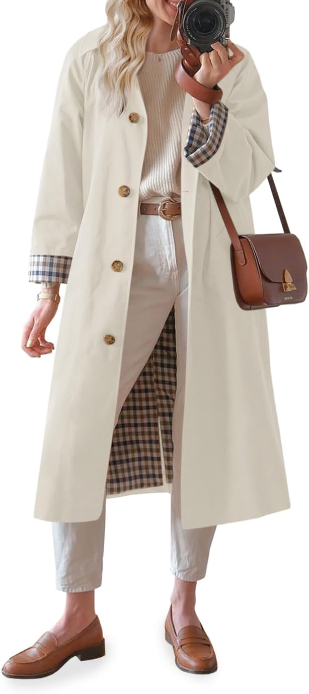 Stylish Womens Long Trench Coat for All Seasons and Occasions