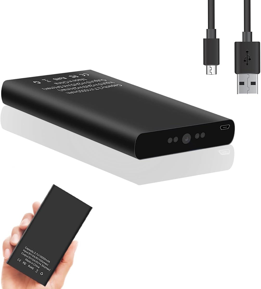 1080P Large Capacity Portable Power Bank Camera for Security