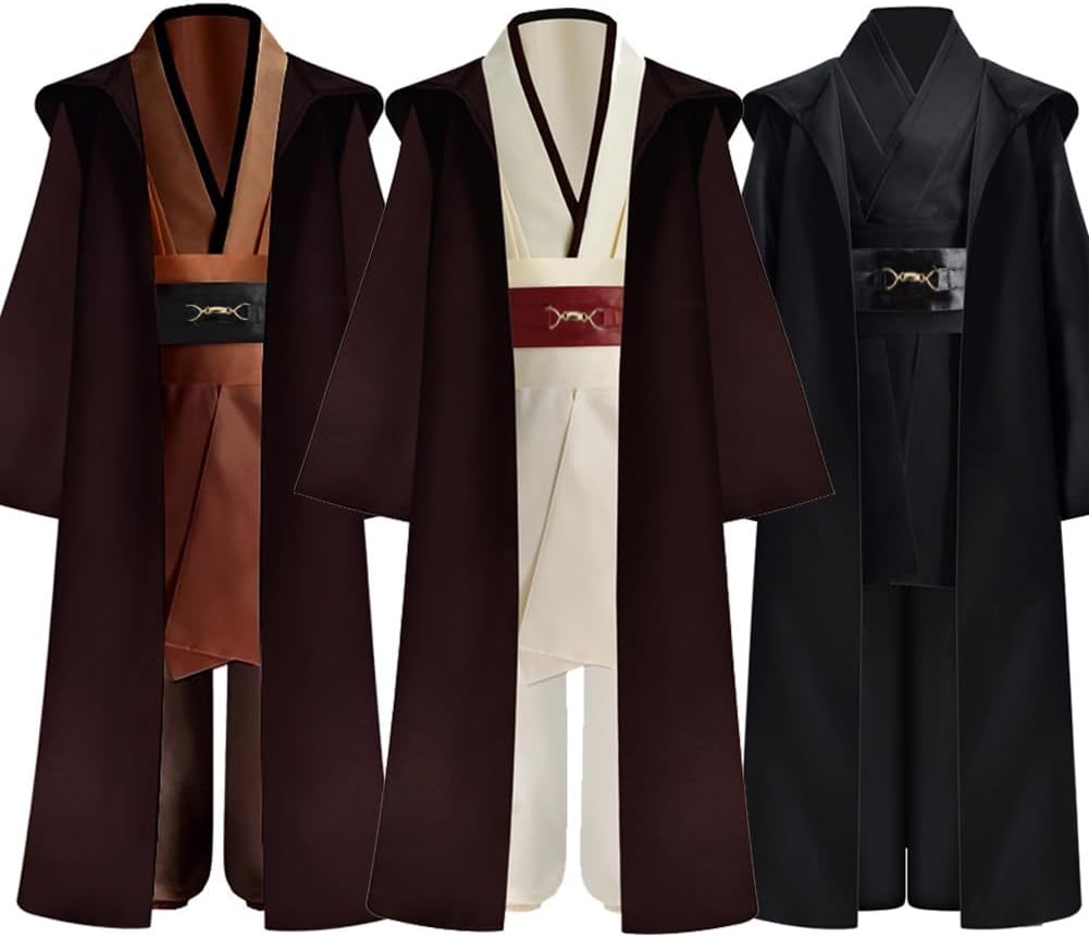 Kids Boys Costume Robe Cloak with Hood Tunic Belt Pants Set