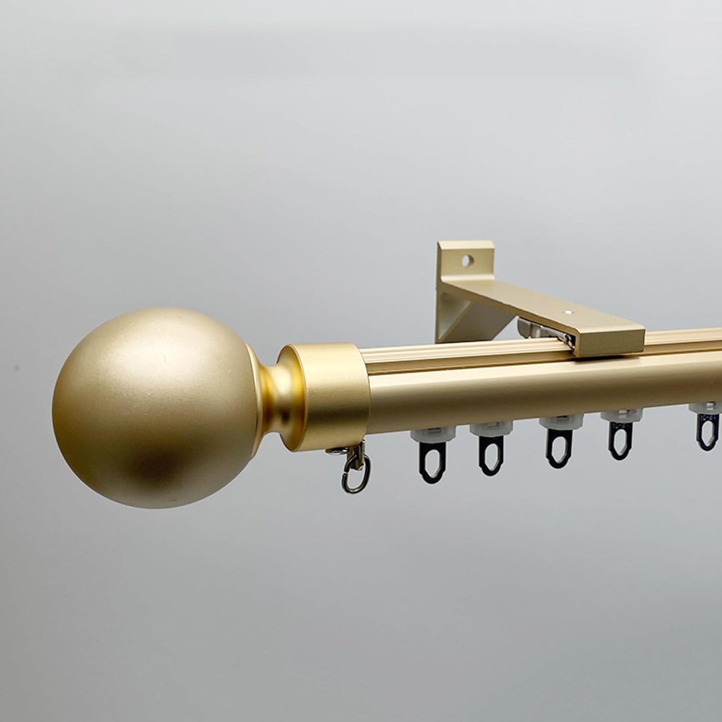 Gold Light Luxury Curtain Track - 3m Ceiling/Wall Mount