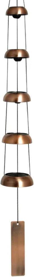Woodstock Temple Bells Quintet Wind Chimes - Calming Copper Tone