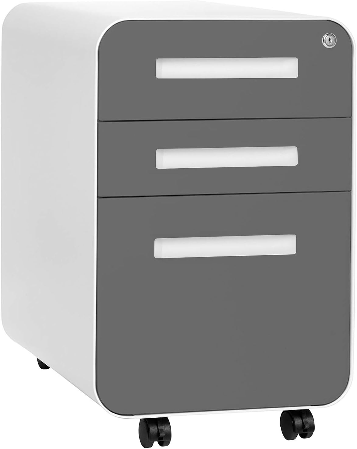 Stockpile 3 Drawer File Cabinet with Lock for Modern Offices