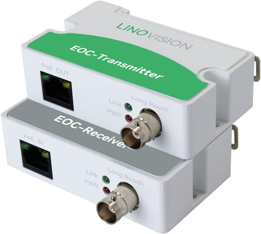LINOVISION POE Over Coax EOC Converter for IP Surveillance Systems