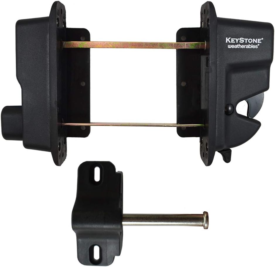 Keystone 2-Sided Key-Lockable Gate Latch for Easy Access