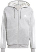 Men's Essentials 3-Stripes Fleece Full Zip Hoodie - Regular Fit