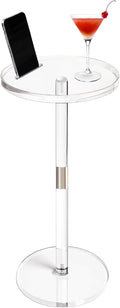 Modern Acrylic Drink Table with Phone Holder
