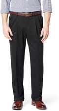 Dockers Mens Relaxed Fit Comfort Khaki Pants - Pleated pleat-front