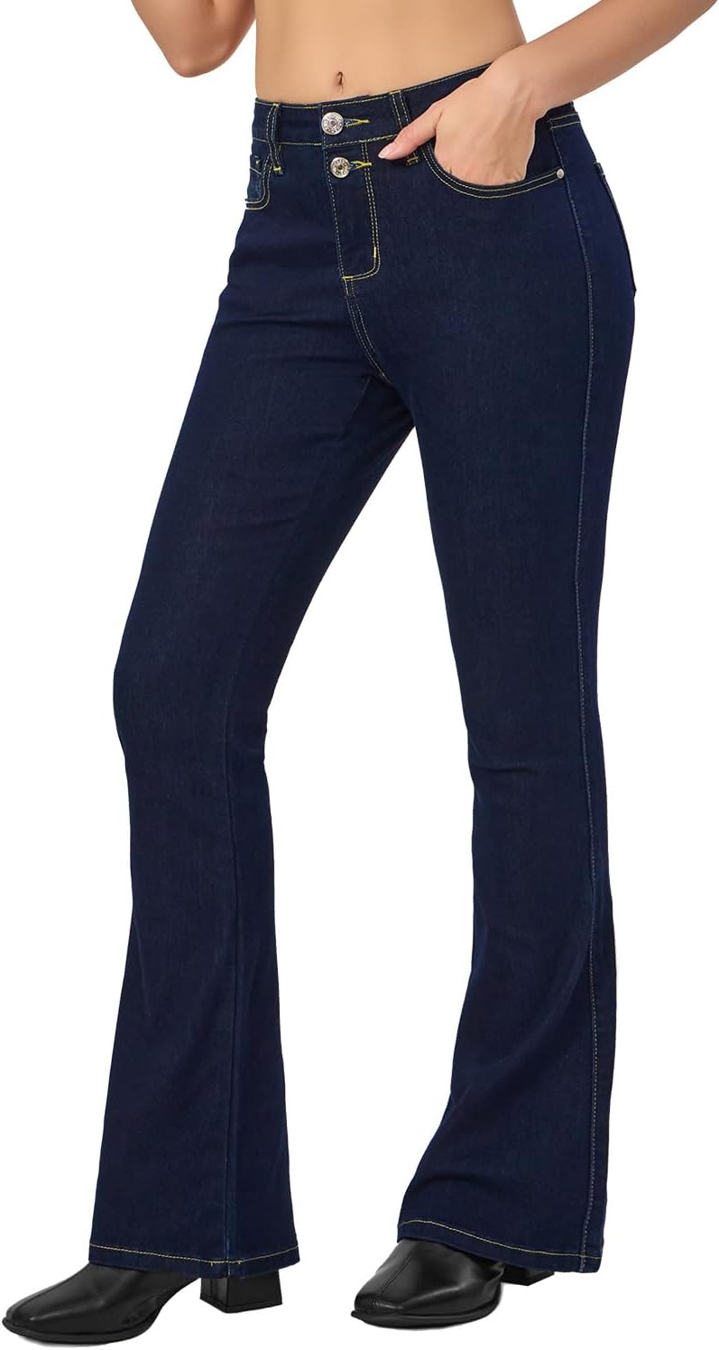 VIPONES Women's Flare Bell Bottom Jeans for Stylish Comfort