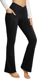 BALEAF Women's Flare Leggings High Waist Crossover - Flattering