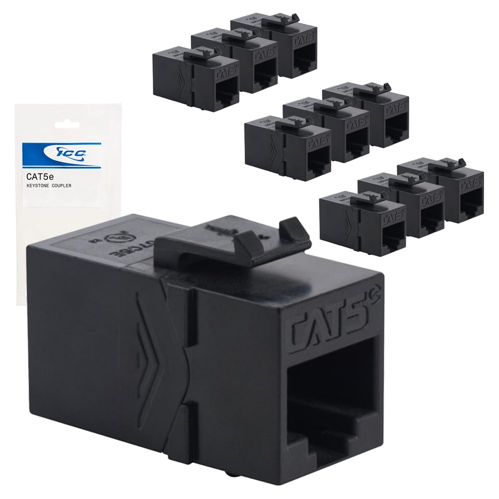 ICC CAT5e RJ45 Inline Keystone Coupler for Ethernet Cables