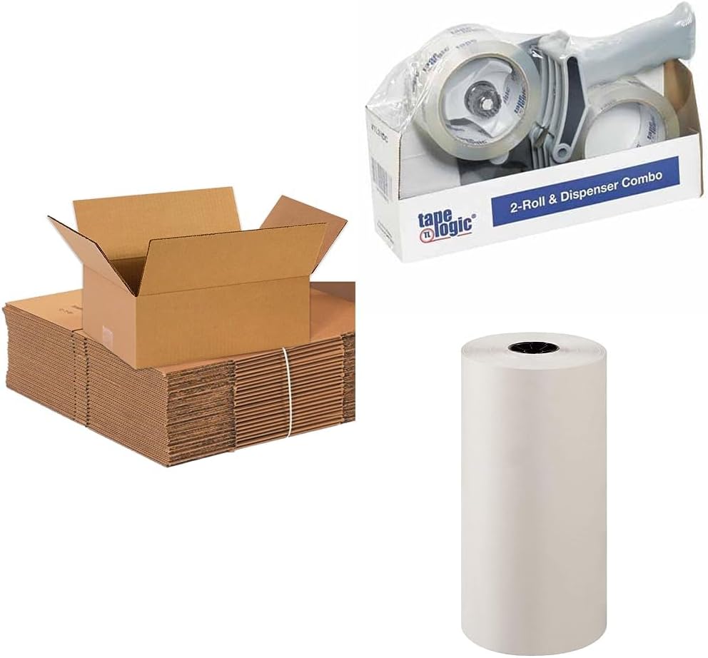 Partners Brand Moving Kit with Medium Boxes and Packing Supplies
