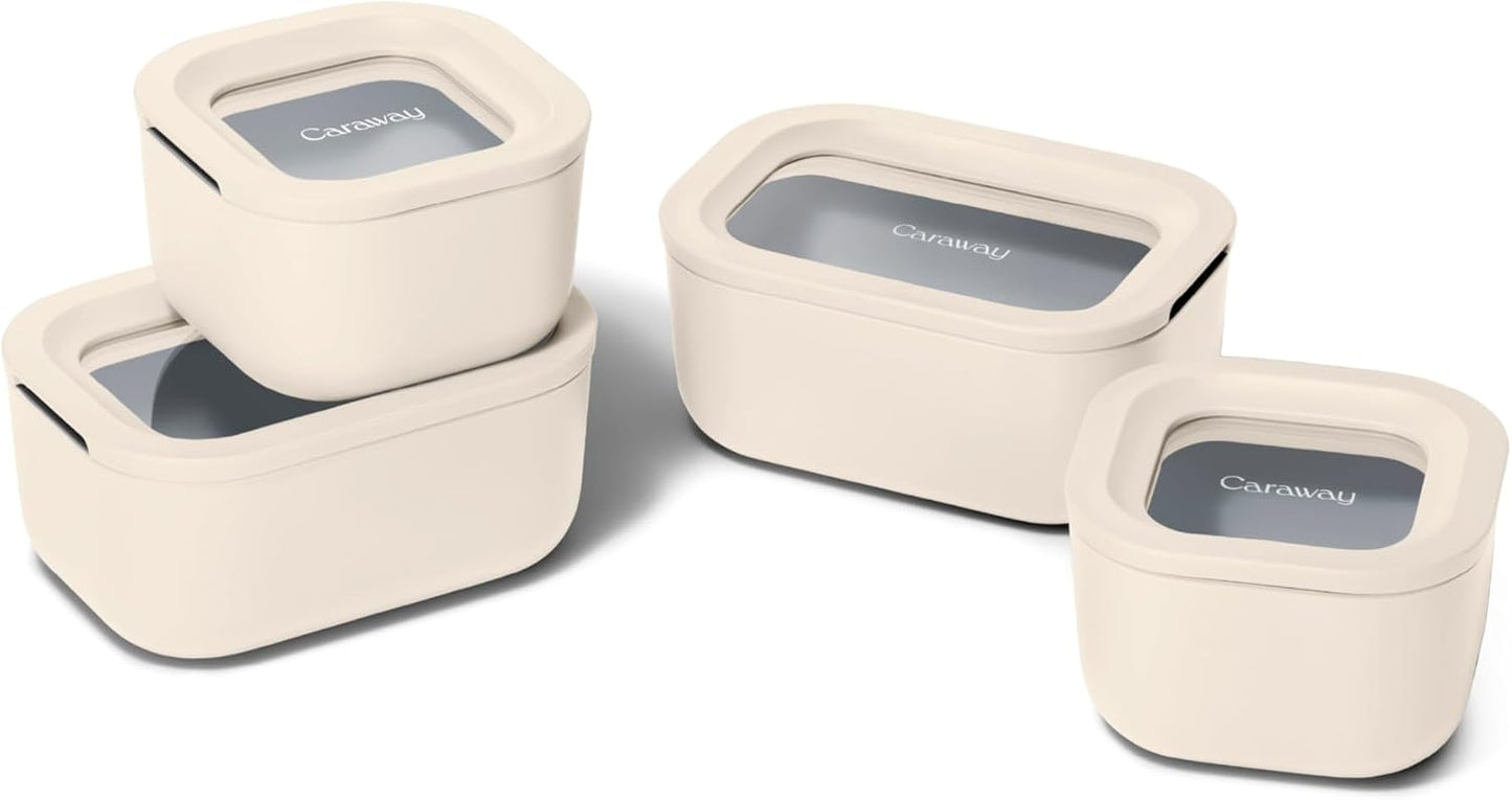 Caraway Mini Food Storage Set - Compact Glass Containers for Freshness
