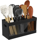 Bamboo Utensil Holder & Silverware Organizer - Extra Large Countertop