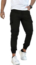 GINGTTO Mens Cargo Jogger Pants Slim Fit Stretch Zipper Pockets this