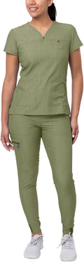 Women's Pro Movement Booster Scrub Set - Sweetheart V-Neck & Jogger