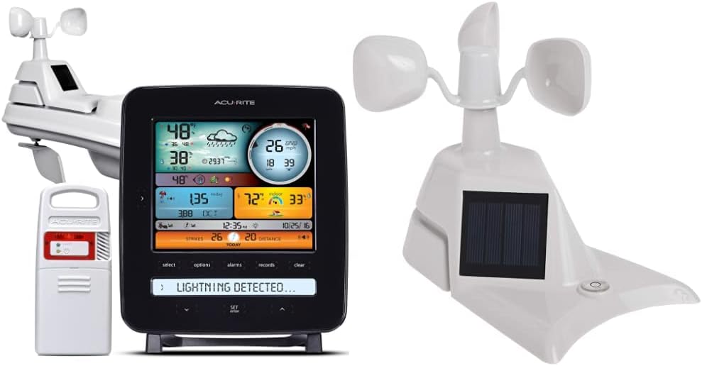 5-in-1 Weather Station with Lightning Detection & LCD Display