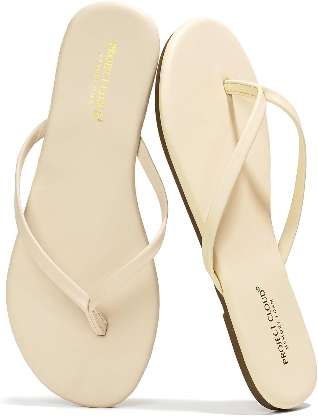 Project Cloud Flip Flops for Women - Vegan Leather Summer Sandals