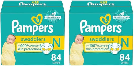Pampers Swaddlers Size 0: 168 Diapers for Newborn Bliss