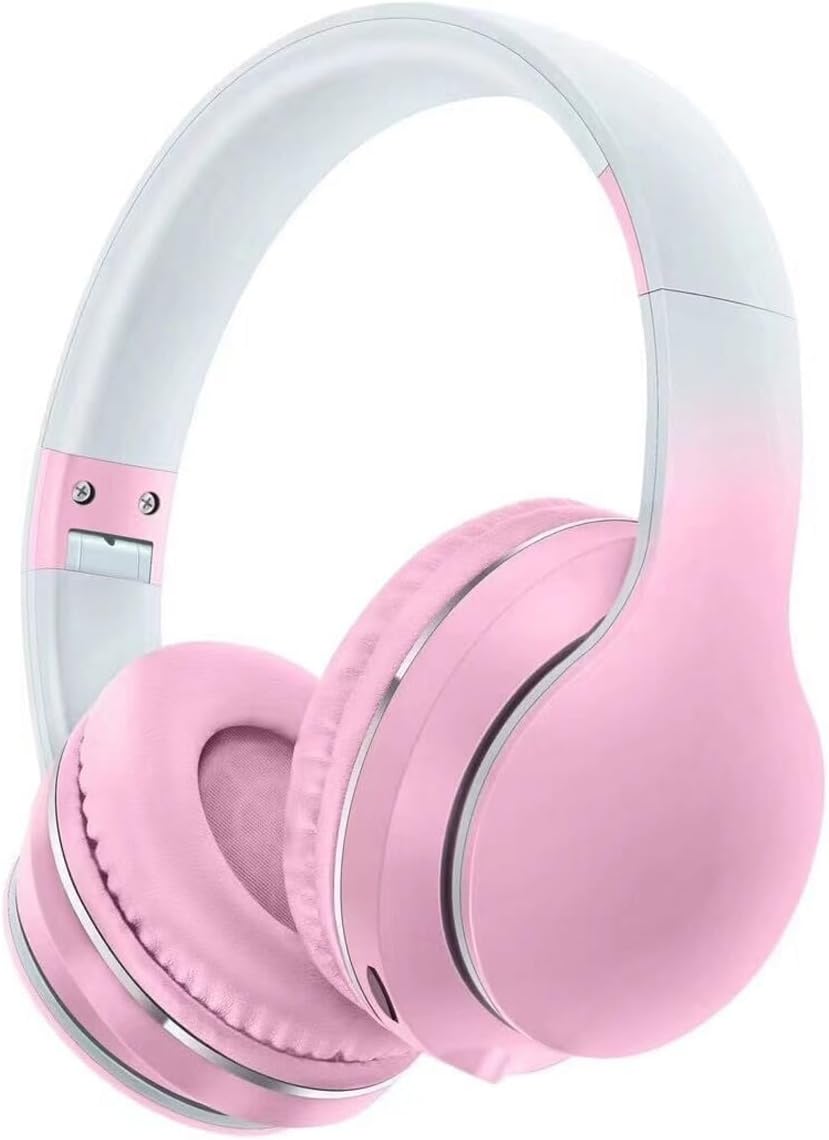Wireless Kids Headphones w/10H Playtime & Mic (Pink)