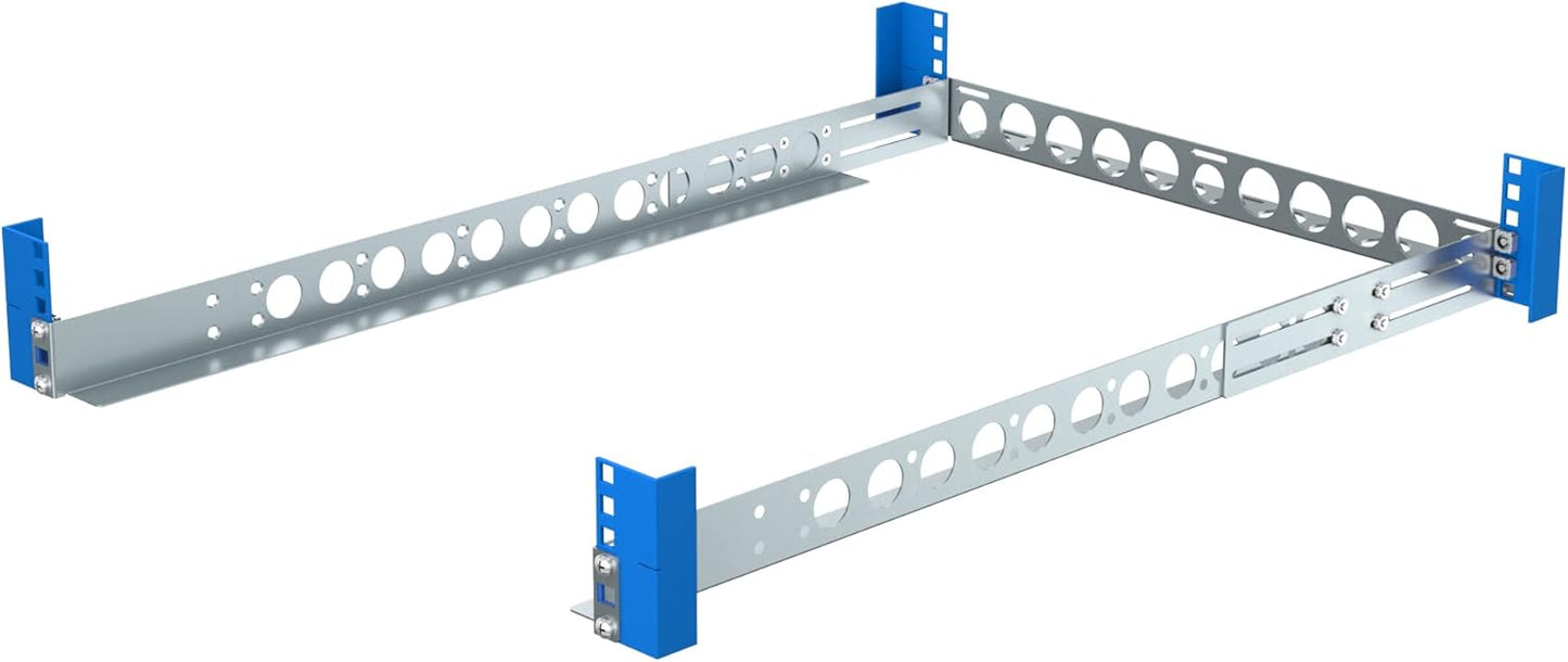 1U Universal Rack Mount Rail Kit with Cable Management Bar