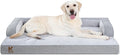Washable Dog Bed Large U-Shaped Bolster Pet Couch - Orthopedic Support