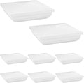 QWORK Vinyl Fence Post Cap 8 Pack 5 in x 5 in New England Pyramid