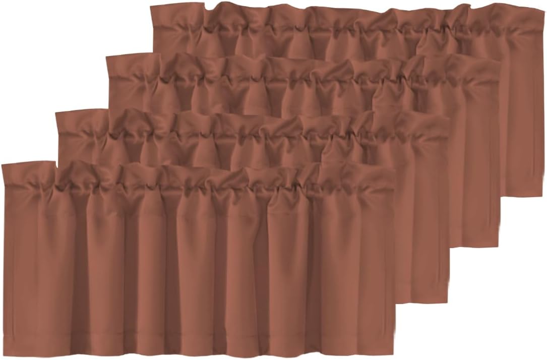 H.VERSAILTEX Blackout Valances for Small Windows, 52in W x 18in L