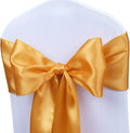 Babenest Satin Chair Sashes 50 pcs Gold - Elegant Event Ribbons