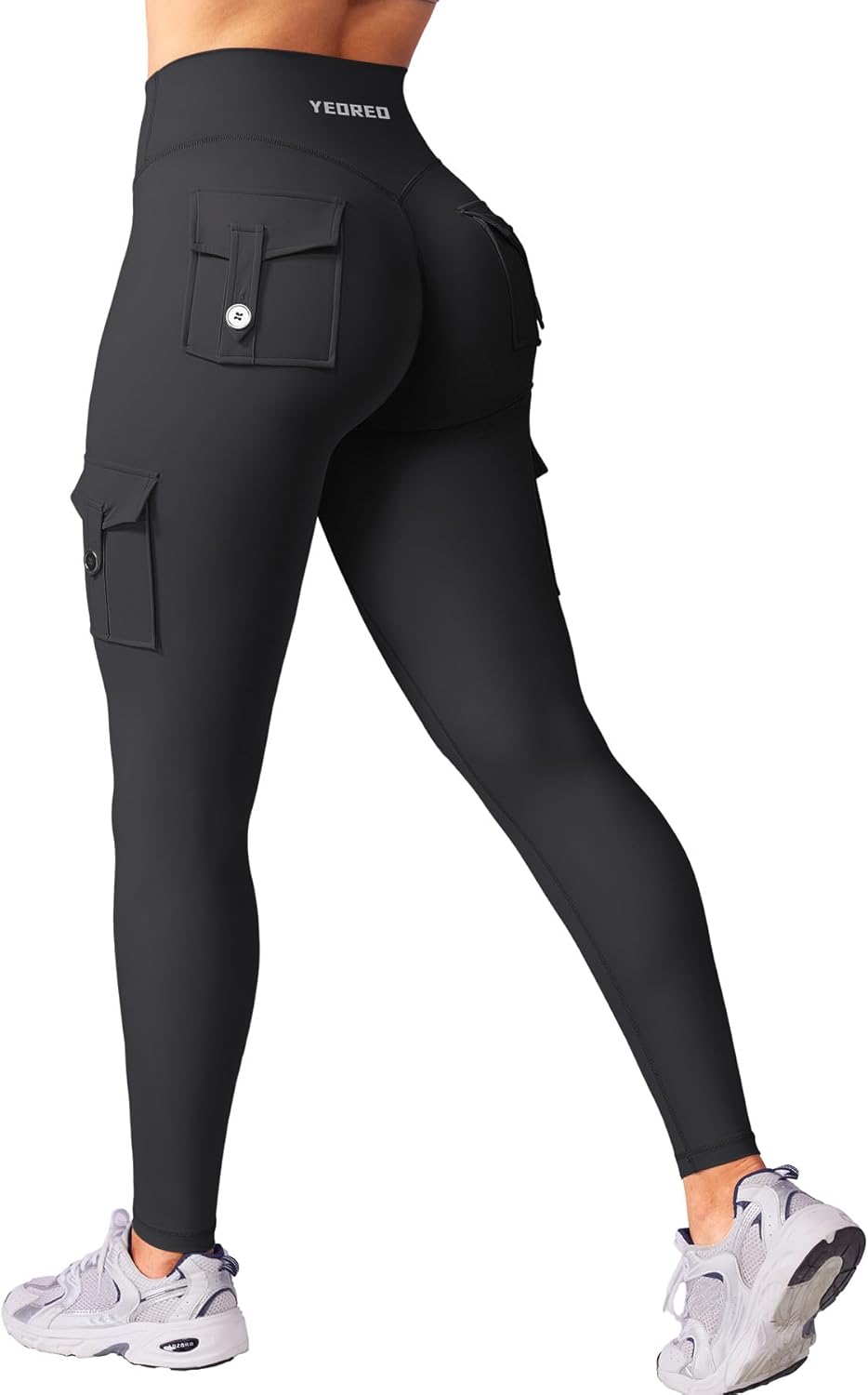 YEOREO CoreFlex Workout Cargo Leggings for Women with Pockets