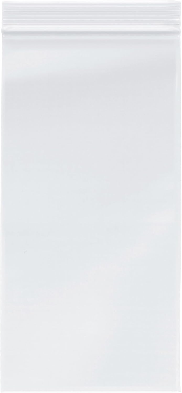 Plymor 5in x 10in Zipper Reclosable Plastic Bags - Pack of 500