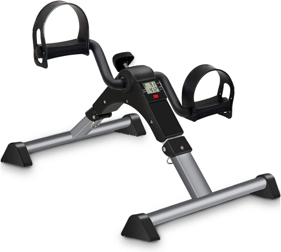 Under Desk Bike Pedal Exerciser for Seniors with LCD Display