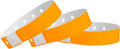 500 Neon Orange Plastic Wristbands for Events - Tamper-Proof IDs