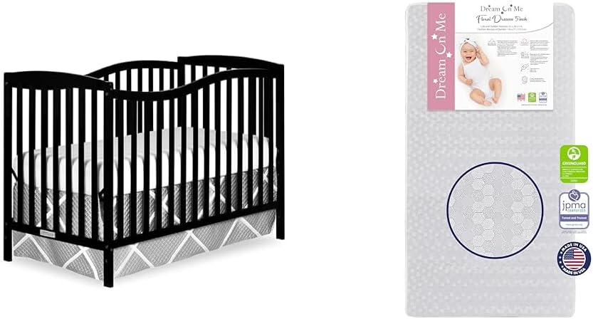 Dream On Me Chelsea 5-in-1 Convertible Crib with Firm Mattress