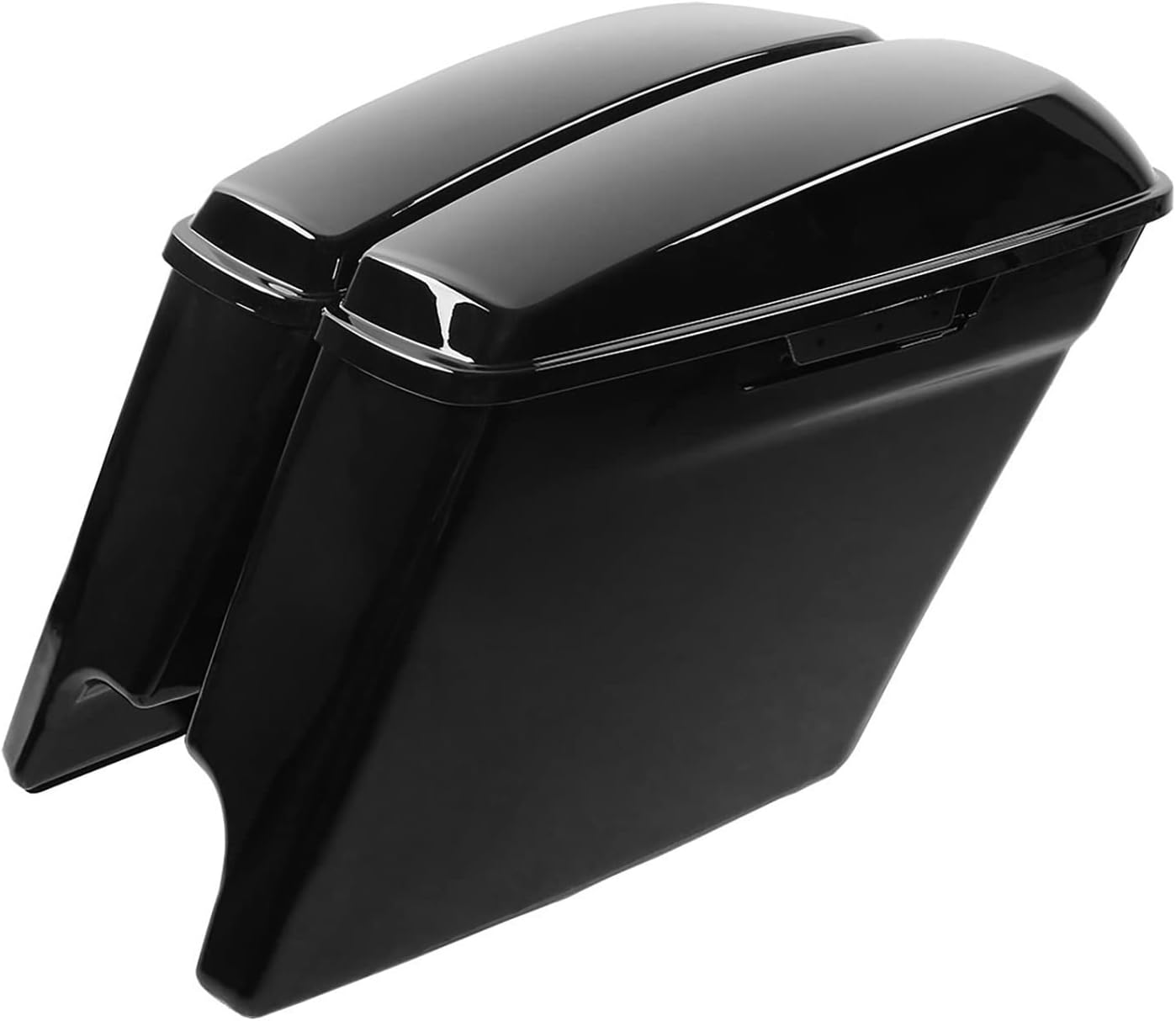 TCMT 5in Vivid Black Painted Extended Saddlebags for Harley 2014-2024