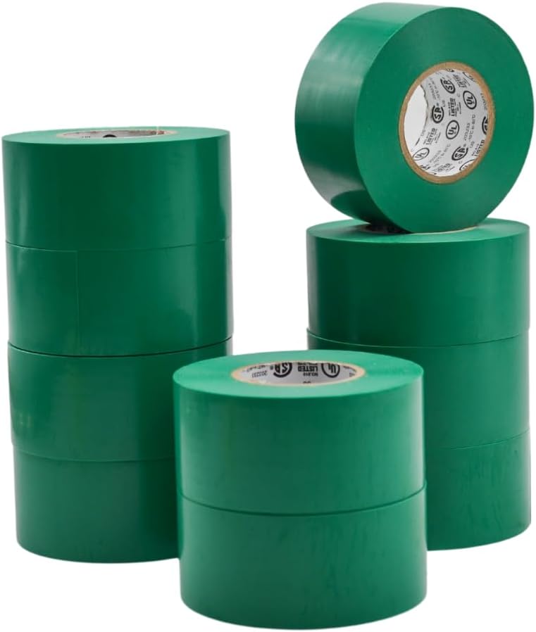 WOD Professional Grade Green Electrical Tape for All Projects