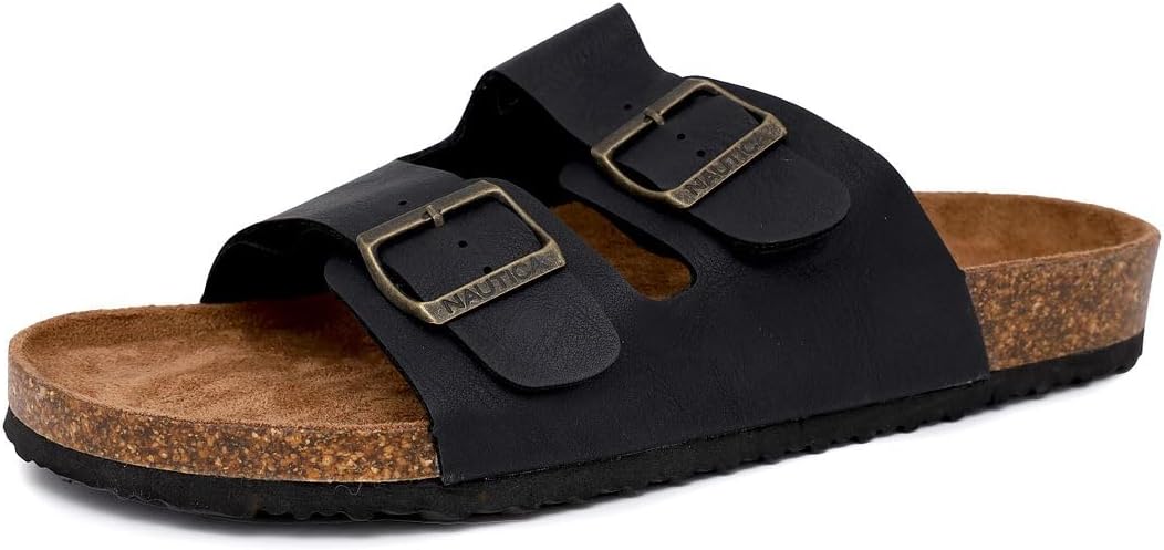 Nautica Men's Sandals with Adjustable Buckle Straps for Comfort