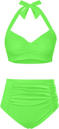 Holipick Women High Waisted Bikini Set Two Piece Swimsuit - Tummy Sets