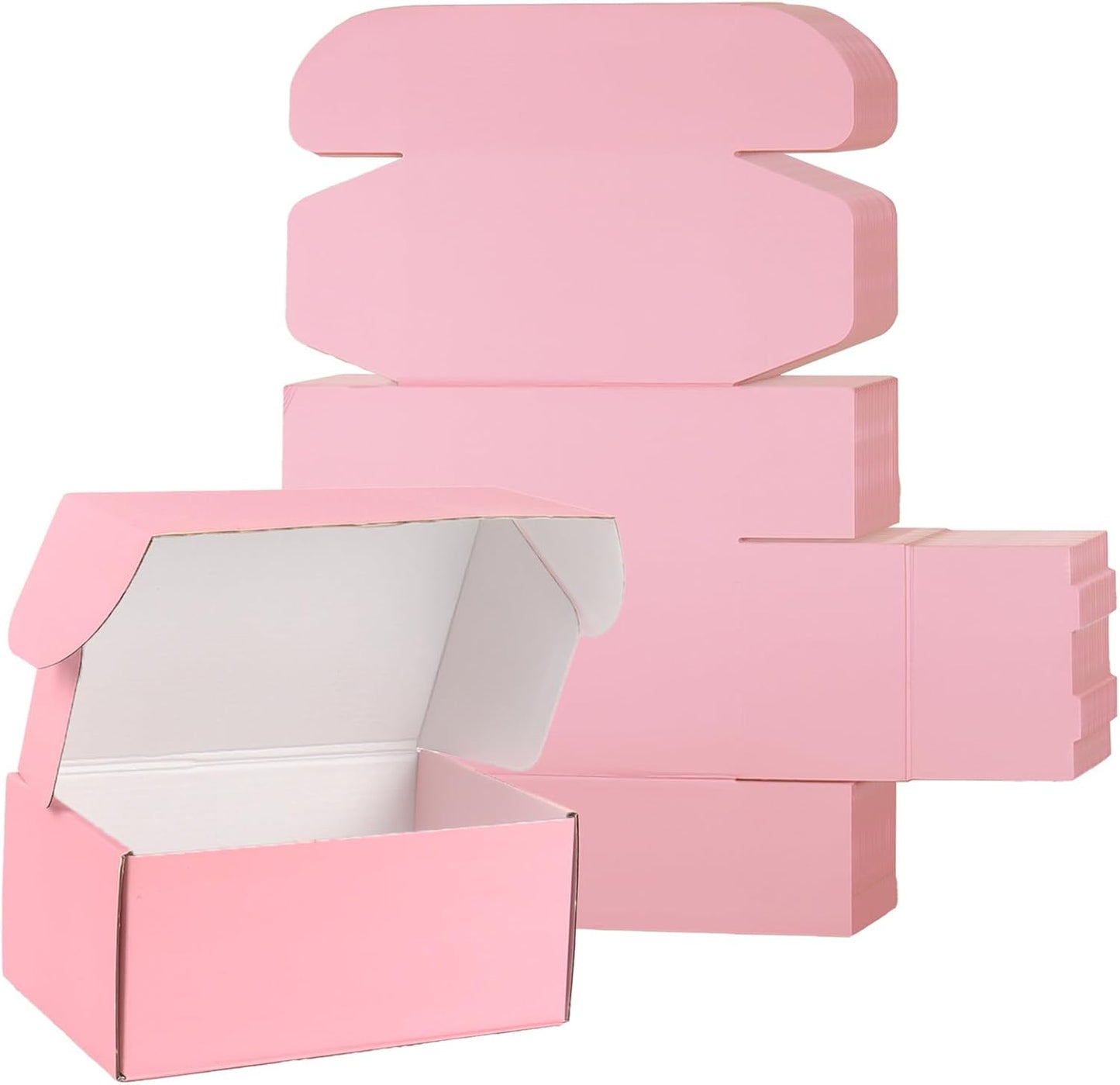 FORBFAN 9x6x4 Pink Shipping Boxes for Small Business Packaging