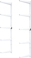 Minimalistic White Shelf Brackets Set of 10 - Adjustable Heavy Duty