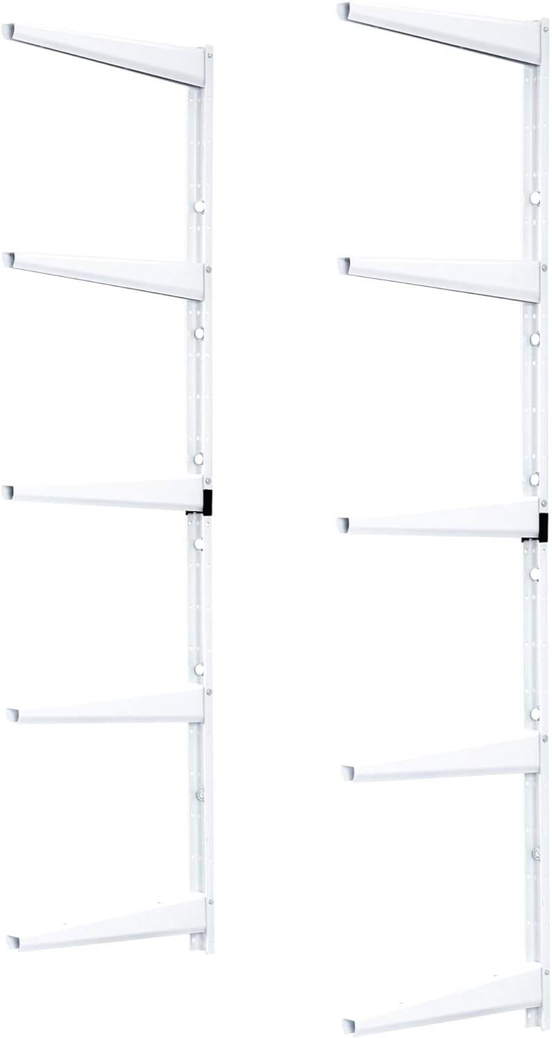 Minimalistic White Shelf Brackets Set of 10 by Delta Cycle