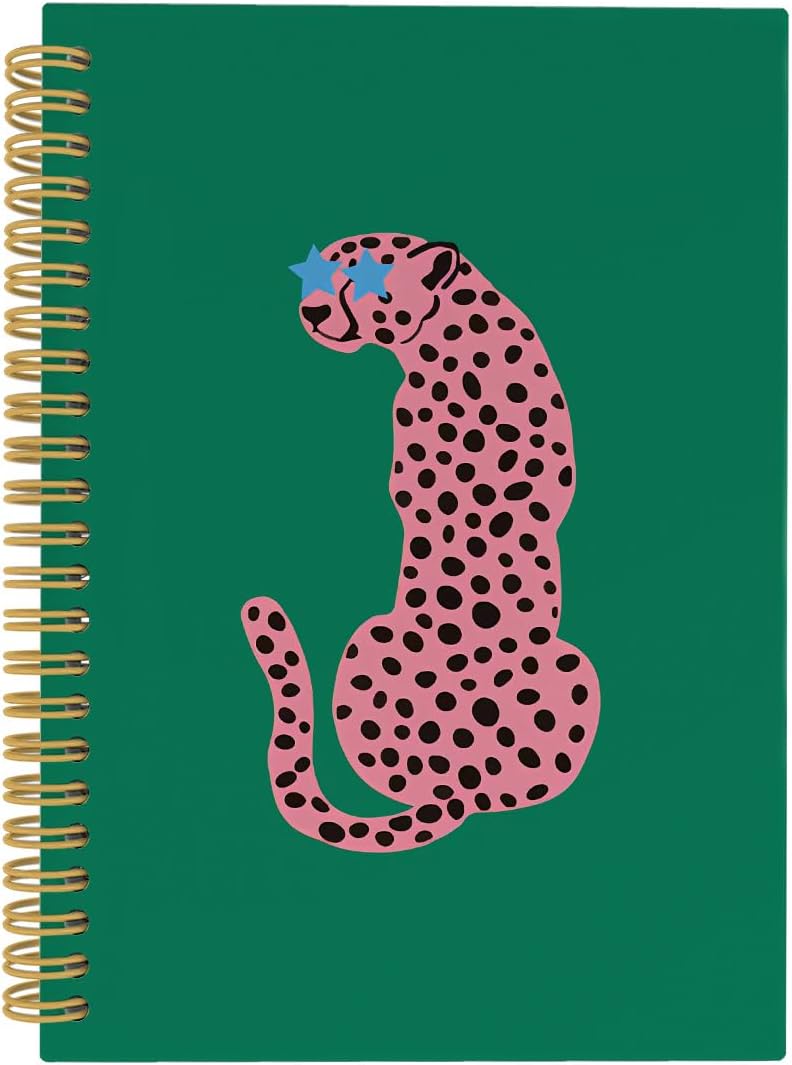 Trendy Preppy Spiral Notebook, Groovy College Ruled, ANIANG