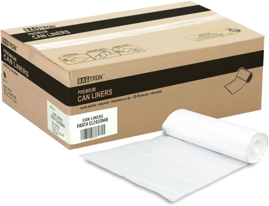 12-16 Gallon Trash Bags - High Density Garbage Can Liners Bulk
