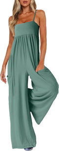 Jumpsuits for Women Spaghetti Strap Wide Leg One Piece (Style BY9D)