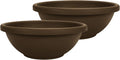 Shallow Planter Bowl for Succulents and Herbs - Durable Lightweight