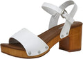 CUSHIONAIRE Sloan Faux Wood Sandal - Memory Foam Comfort Other