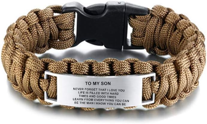 Rescue Rope Paracord Bracelet - Sentimental Gift for Son