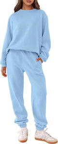 Women's Two Piece Outfits Sweatsuit Lounge Set - Cozy Fall Tracksuit