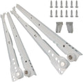 20 Inch Euro Slides Pack of 10 - Heavy Duty 75 lb Drawer Slides