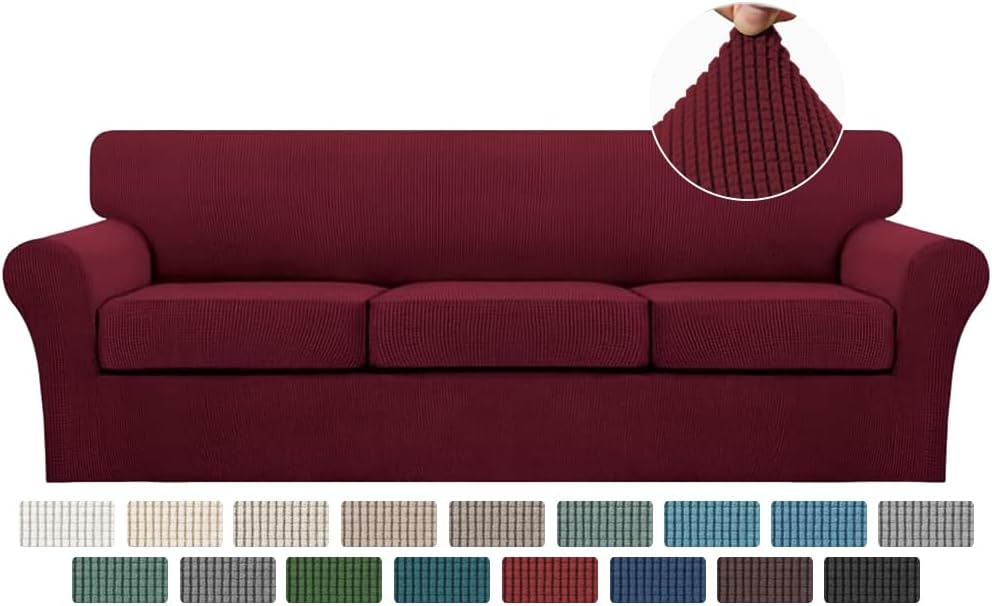 Turquoize 4 Piece Sofa Covers for 3 Cushion Couch Slipcover